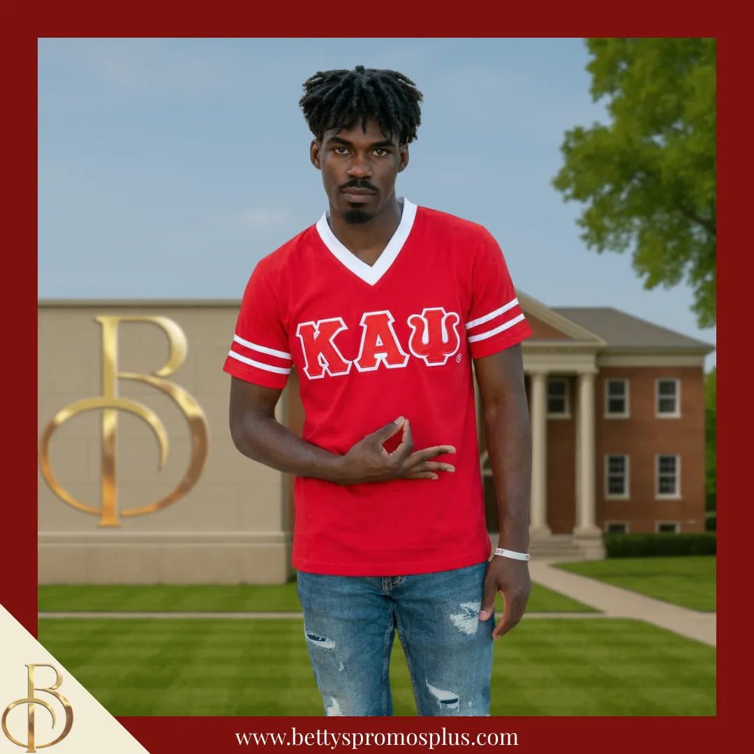 Kappa Alpha Psi ΚΑΨ Double Stitched Appliqué Embroidered Jersey T-Shirt-Kappa Alpha Psi Paraphernalia-Kappa Alpha Psi T-Shirts-Betty's Promos Plus
