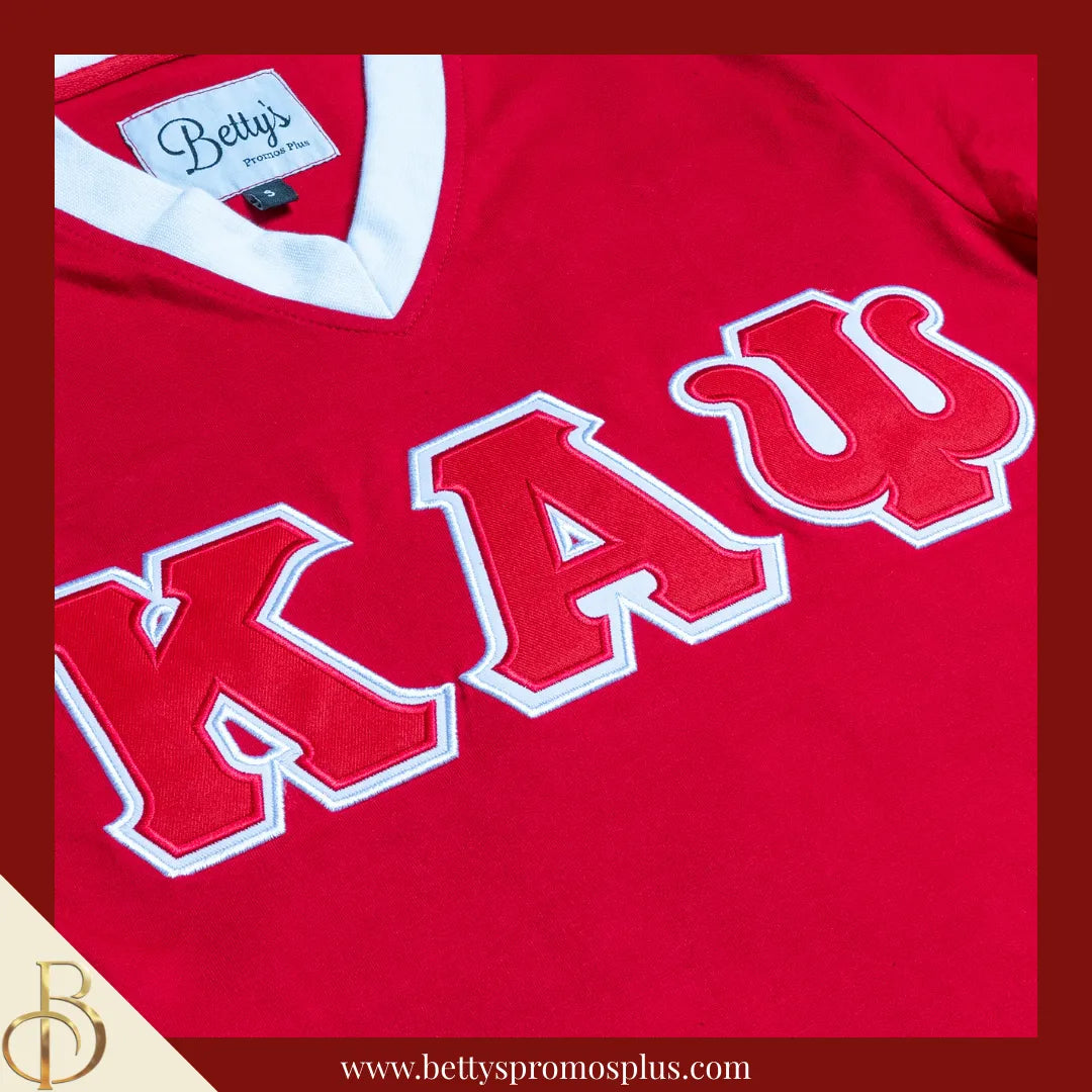 Kappa Alpha Psi ΚΑΨ Double Stitched Appliqué Embroidered Jersey T-Shirt-Kappa Alpha Psi Paraphernalia-Kappa Alpha Psi T-Shirts-Betty's Promos Plus