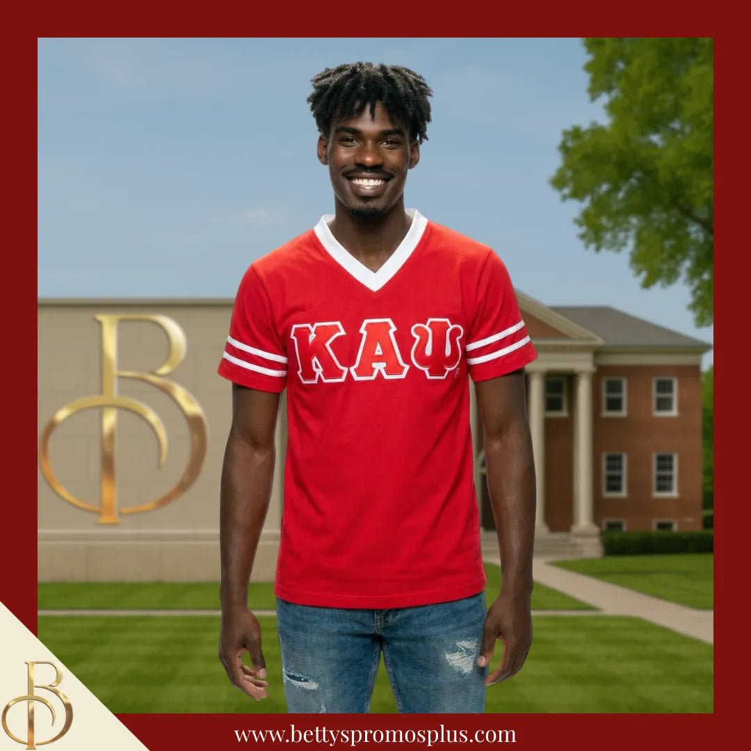 Kappa Alpha Psi ΚΑΨ Double Stitched Appliqué Embroidered Jersey T-Shirt-Kappa Alpha Psi Paraphernalia-Kappa Alpha Psi T-Shirts-Betty's Promos Plus