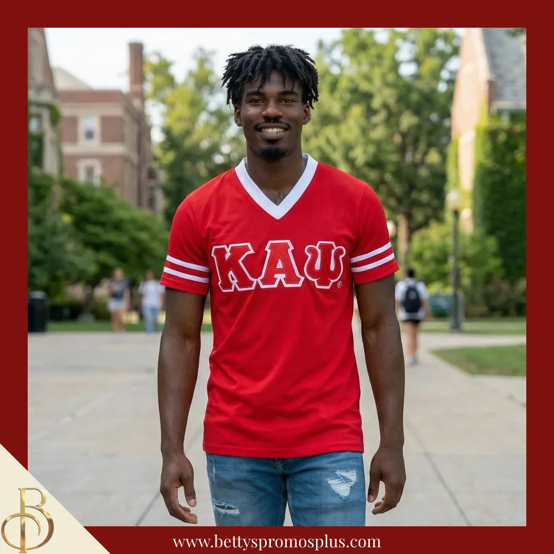 Kappa Alpha Psi ΚΑΨ Double Stitched Appliqué Embroidered Jersey T-Shirt-Kappa Alpha Psi Paraphernalia-Kappa Alpha Psi T-Shirts-Betty's Promos Plus