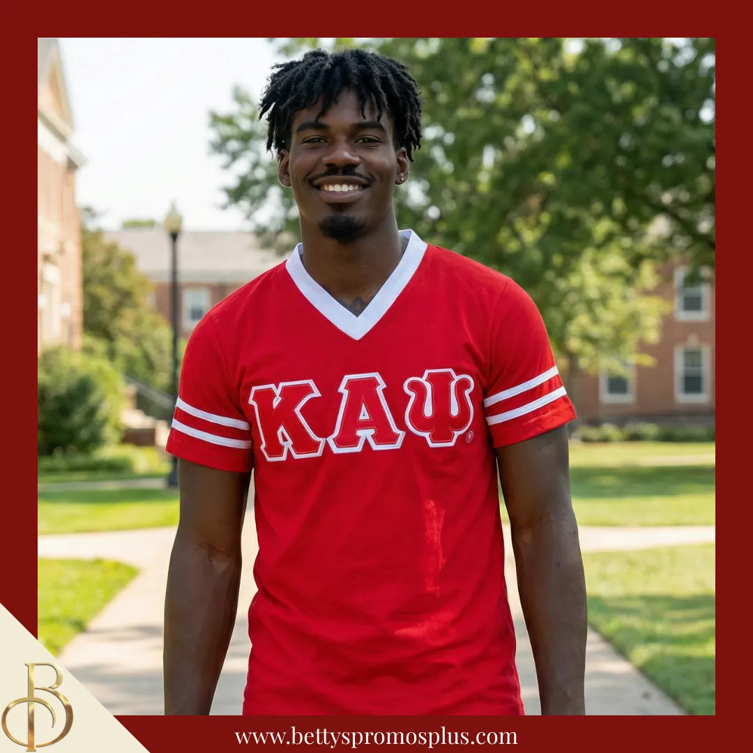 Kappa Alpha Psi ΚΑΨ Double Stitched Appliqué Embroidered Jersey T-Shirt-Kappa Alpha Psi Paraphernalia-Kappa Alpha Psi T-Shirts-Betty's Promos Plus