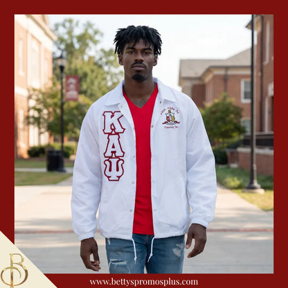 Kappa Alpha Psi ΚΑΨ Double-Stitched Embroidered Windbreaker Line Jacket-Kappa Alpha Psi Paraphernalia-Kappa Alpha Psi Line Jacket-Betty's Promos Plus