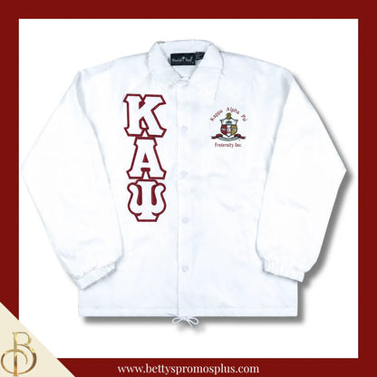 Kappa Alpha Psi ΚΑΨ Double-Stitched Embroidered Windbreaker Line Jacket-Kappa Alpha Psi Paraphernalia-Kappa Alpha Psi Line Jacket-Betty's Promos Plus