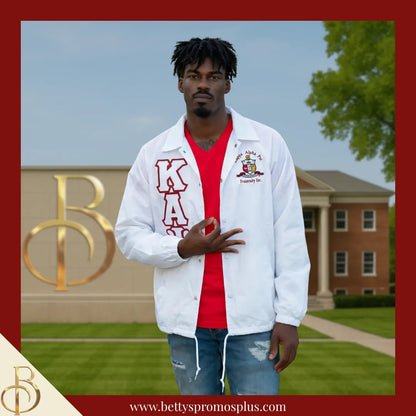 Kappa Alpha Psi ΚΑΨ Double-Stitched Embroidered Windbreaker Line Jacket-Kappa Alpha Psi Paraphernalia-Kappa Alpha Psi Line Jacket-Betty's Promos Plus