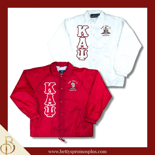 Kappa Alpha Psi ΚΑΨ Double-Stitched Embroidered Windbreaker Line Jacket-Kappa Alpha Psi Paraphernalia-Kappa Alpha Psi Line Jacket-Betty's Promos Plus