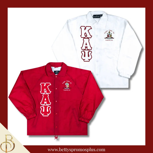 Kappa Alpha Psi ΚΑΨ Double-Stitched Embroidered Windbreaker Line Jacket-Kappa Alpha Psi Paraphernalia-Kappa Alpha Psi Line Jacket-Betty's Promos Plus