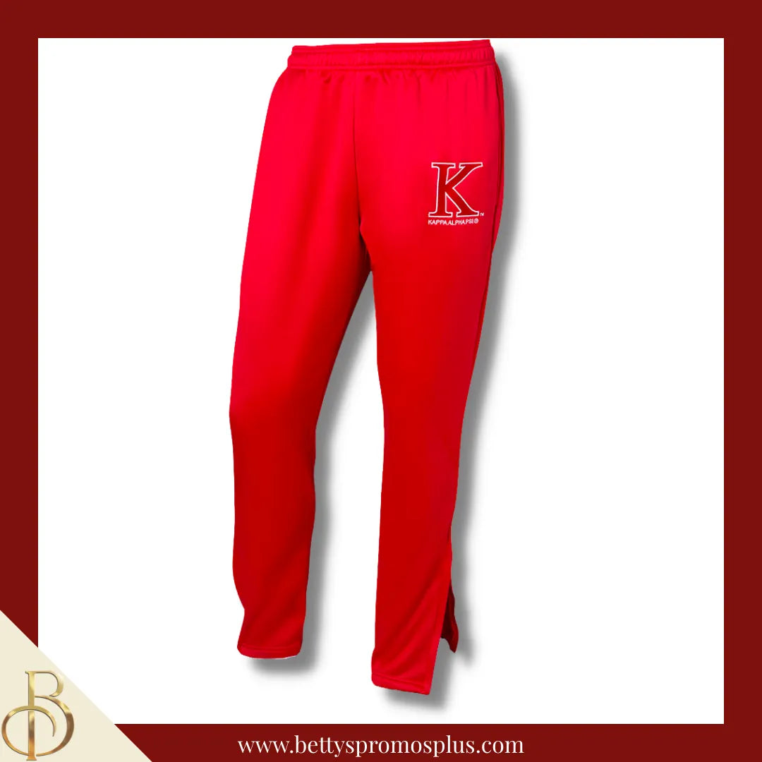 Kappa Alpha Psi ΚΑΨ Elite Jogger Pants with Zippered Leg Opening-Red-Medium-Kappa Alpha Psi Paraphernalia-Kappa Alpha Psi Jogger Pants-Betty's Promos Plus
