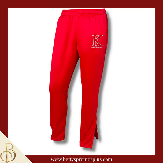 Kappa Alpha Psi ΚΑΨ Elite Jogger Pants with Zippered Leg Opening-Red-Medium-Kappa Alpha Psi Paraphernalia-Kappa Alpha Psi Jogger Pants-Betty's Promos Plus
