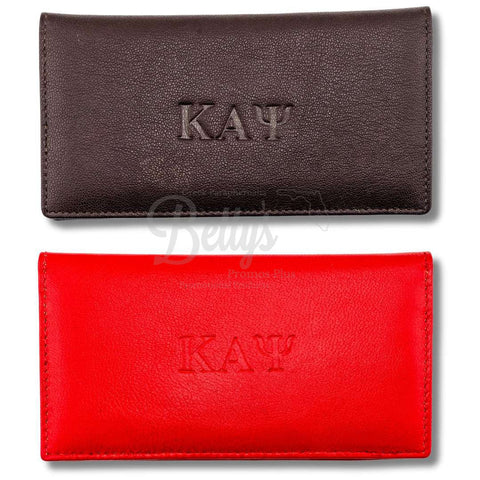 Kappa Alpha Psi ΚΑΨ Embossed Leather Checkbook Holder Wallet-Kappa Alpha Psi Paraphernalia-Kappa Alpha Psi Wallet-Betty's Promos Plus