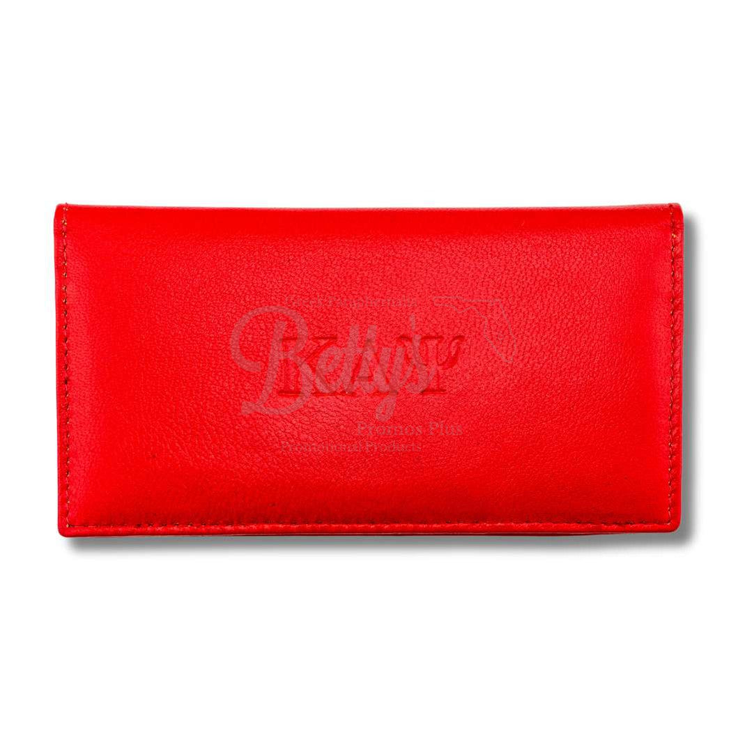 Kappa Alpha Psi ΚΑΨ Embossed Leather Checkbook Holder Wallet-Red-Kappa Alpha Psi Paraphernalia-Kappa Alpha Psi Wallet-Betty's Promos Plus