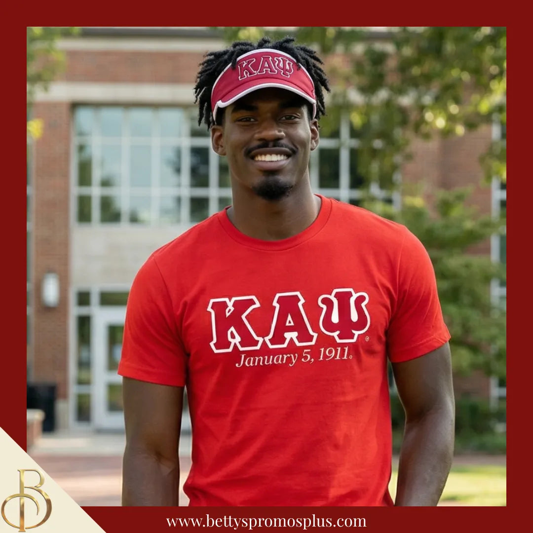 Kappa Alpha Psi ΚΑΨ Embroidered Greek Letter Featherlight Moisture Wicking Visor-Kappa Alpha Psi Paraphernalia-Kappa Alpha Psi Hats-Betty's Promos Plus