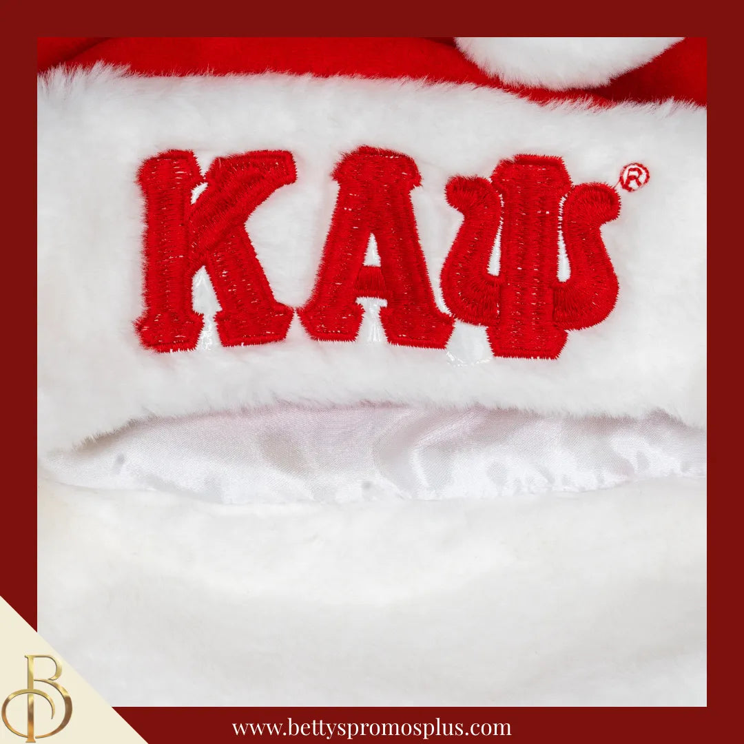 Kappa Alpha Psi ΚΑΨ Embroidered Greek Letters Deluxe Santa Hat-Kappa Alpha Psi Paraphernalia-Kappa Alpha Psi Hats-Betty's Promos Plus