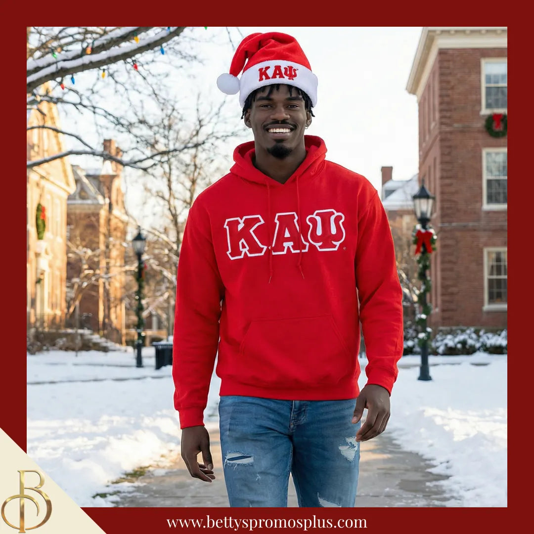Kappa Alpha Psi ΚΑΨ Embroidered Greek Letters Deluxe Santa Hat-Kappa Alpha Psi Paraphernalia-Kappa Alpha Psi Hats-Betty's Promos Plus