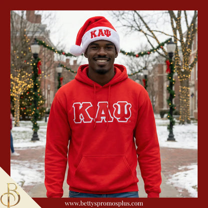 Kappa Alpha Psi ΚΑΨ Embroidered Greek Letters Deluxe Santa Hat-Kappa Alpha Psi Paraphernalia-Kappa Alpha Psi Hats-Betty's Promos Plus