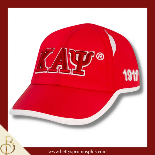 Kappa Alpha Psi ΚΑΨ Embroidered Greek Letters Featherlight Moisture Wicking Hat-Red-Kappa Alpha Psi Paraphernalia-Kappa Alpha Psi Hats-Betty's Promos Plus