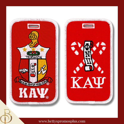 Kappa Alpha Psi ΚΑΨ Embroidered Luggage Tag-Kappa Alpha Psi Paraphernalia-Kappa Alpha Psi Luggage Tag-Betty's Promos Plus