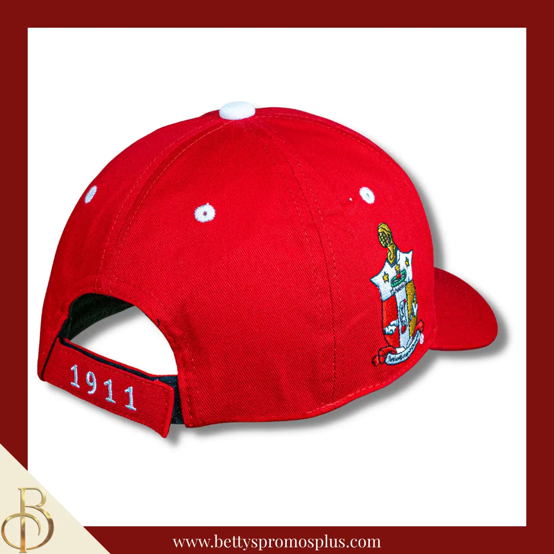 Kappa Alpha Psi ΚΑΨ Embroidered Shield Baseball Cap-Kappa Alpha Psi Paraphernalia-Kappa Alpha Psi Hats-Betty's Promos Plus