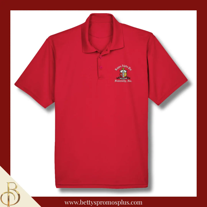 Kappa Alpha Psi ΚΑΨ Embroidered Shield Polo Shirt