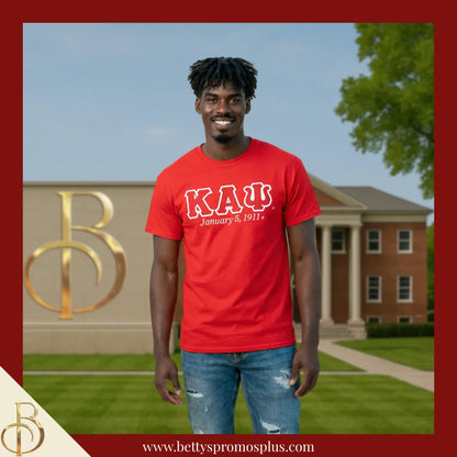 Kappa Alpha Psi ΚΑΨ Founding Date Screen Printed T-Shirt-Kappa Alpha Psi Paraphernalia-Kappa Alpha Psi T-Shirts-Betty's Promos Plus