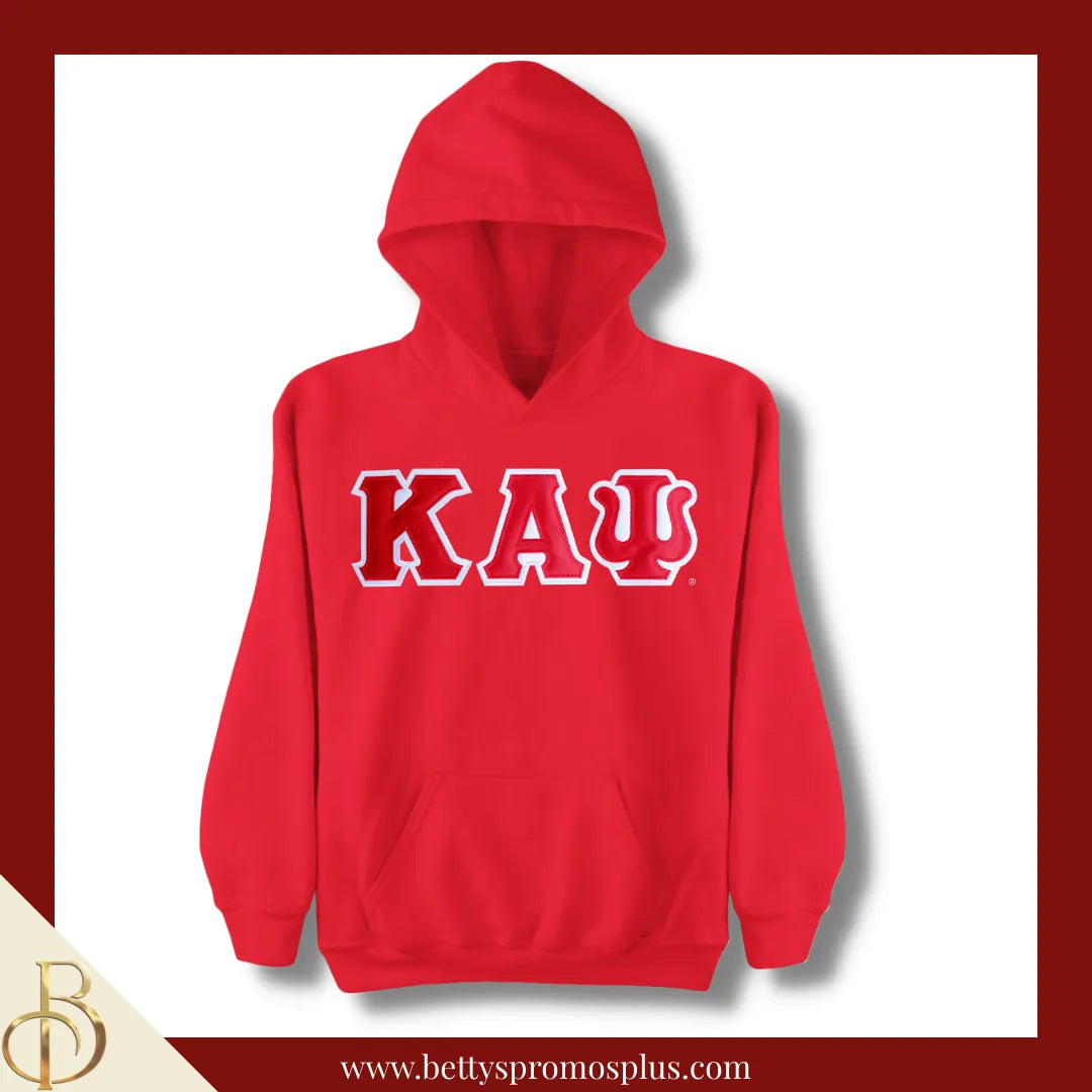 Kappa Alpha Psi ΚΑΨ Greek Letter Double-Stitched Embroidered Hoodie-Red-Small-Kappa Alpha Psi Paraphernalia-Kappa Alpha Psi Hoodie-Betty's Promos Plus