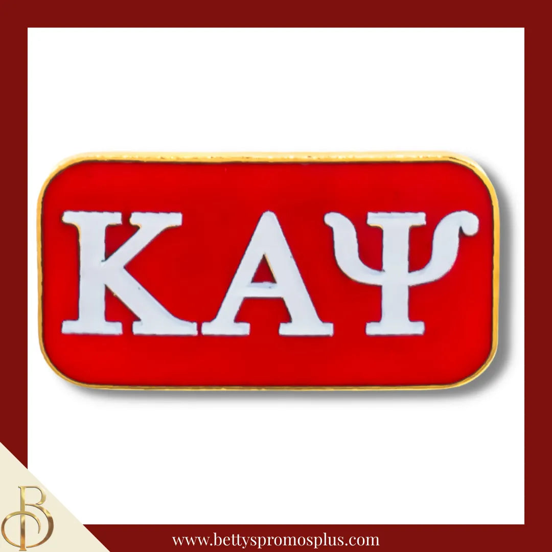 Kappa Alpha Psi ΚΑΨ Greek Letters Bar Lapel Pin-Red-Kappa Alpha Psi Paraphernalia-Kappa Alpha Psi Lapel Pin-Betty's Promos Plus