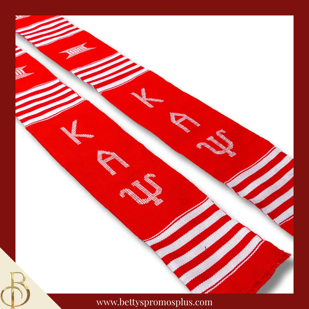 Kappa Alpha Psi ΚΑΨ Greek Letters Kente Cloth Graduation Stole-Kappa Alpha Psi Paraphernalia-Kappa Alpha Psi Graduation Stole-Betty's Promos Plus