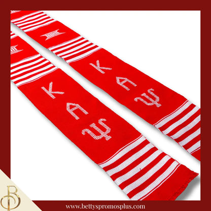 Kappa Alpha Psi ΚΑΨ Greek Letters Kente Cloth Graduation Stole-Kappa Alpha Psi Paraphernalia-Kappa Alpha Psi Graduation Stole-Betty's Promos Plus