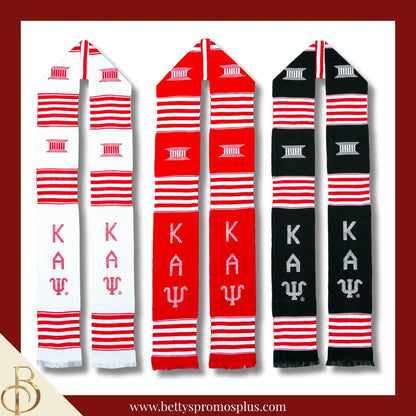 Kappa Alpha Psi ΚΑΨ Greek Letters Kente Cloth Graduation Stole-Kappa Alpha Psi Paraphernalia-Kappa Alpha Psi Graduation Stole-Betty's Promos Plus