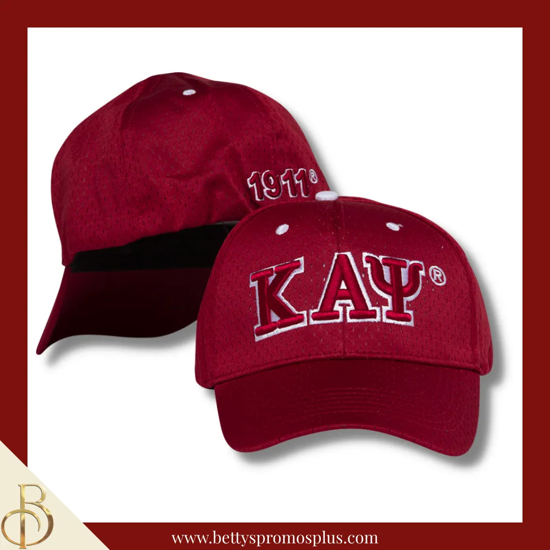 Kappa Alpha Psi KAΨ Greek Letters Mesh Flex Fit Embroidered Hat-Kappa Alpha Psi Paraphernalia-Kappa Alpha Psi Hats-Betty's Promos Plus