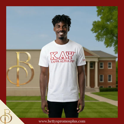 Kappa Alpha Psi ΚΑΨ Luxury Embroidered T-Shirt with 1911 Sleeve-Kappa Alpha Psi Paraphernalia-Kappa Alpha Psi T-Shirts-Betty's Promos Plus