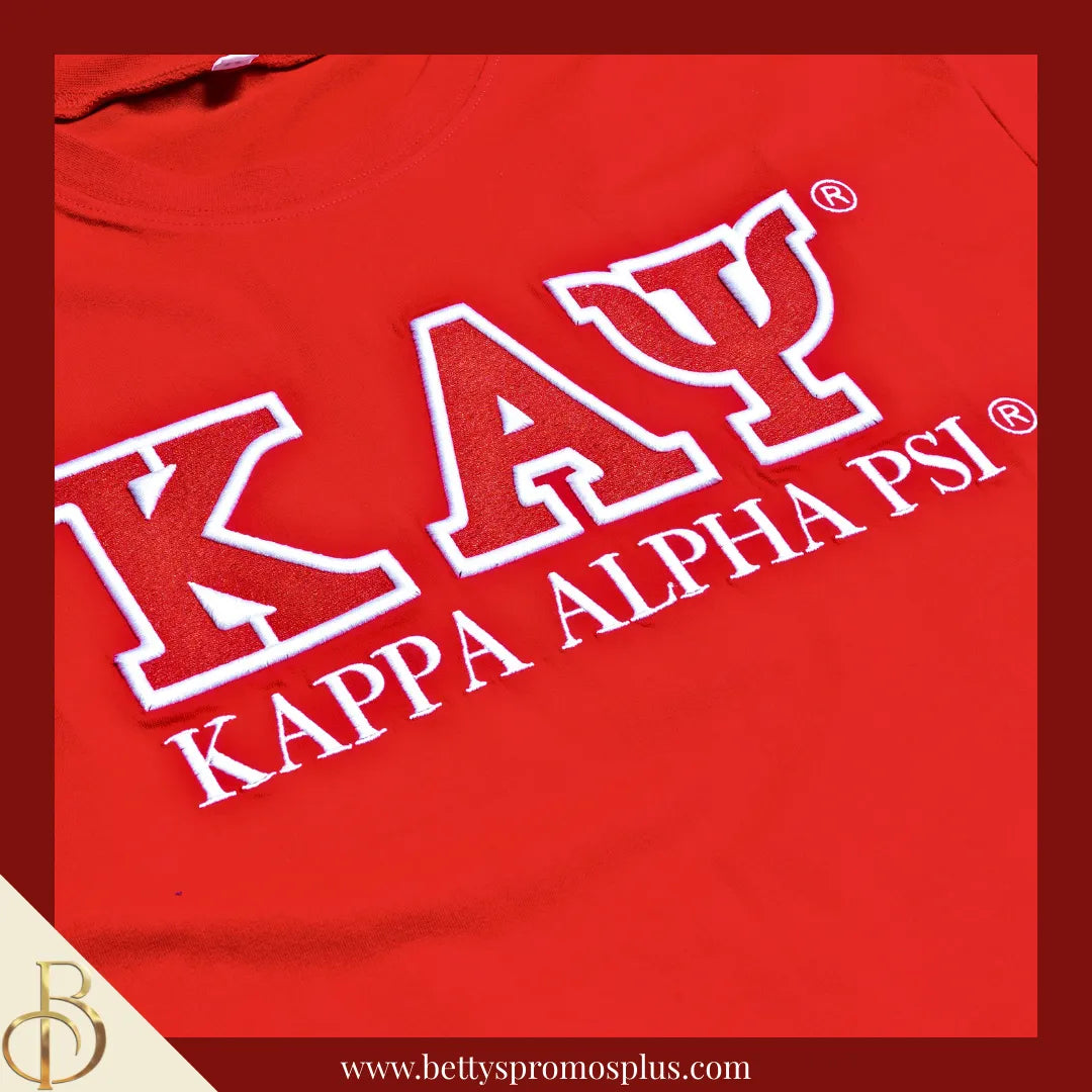 Kappa Alpha Psi ΚΑΨ Luxury Embroidered T-Shirt with 1911 Sleeve-Kappa Alpha Psi Paraphernalia-Kappa Alpha Psi T-Shirts-Betty's Promos Plus
