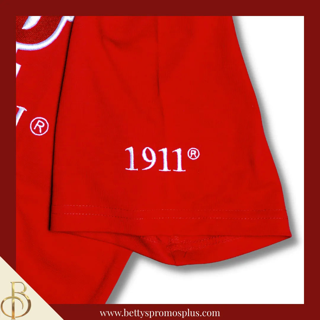 Kappa Alpha Psi ΚΑΨ Luxury Embroidered T-Shirt with 1911 Sleeve-Kappa Alpha Psi Paraphernalia-Kappa Alpha Psi T-Shirts-Betty's Promos Plus