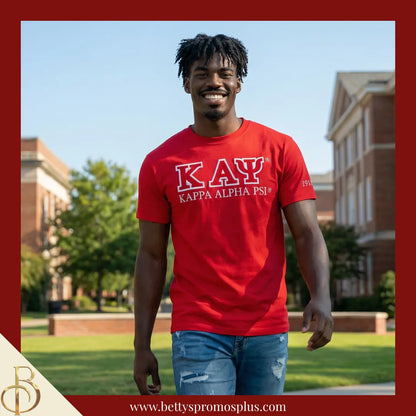 Kappa Alpha Psi ΚΑΨ Luxury Embroidered T-Shirt with 1911 Sleeve-Kappa Alpha Psi Paraphernalia-Kappa Alpha Psi T-Shirts-Betty's Promos Plus