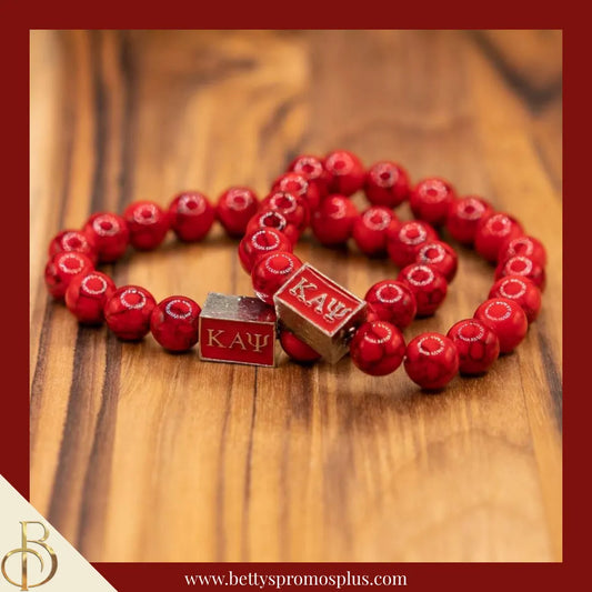 Kappa Alpha Psi ΚΑΨ Marbled Beaded Bracelet-Kappa Alpha Psi Paraphernalia-Kappa Alpha Psi Bracelet-Betty's Promos Plus