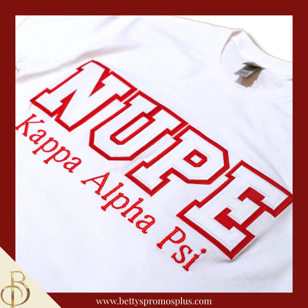 Kappa Alpha Psi ΚΑΨ NUPE Double Stitched Appliqué Embroidered Line T-Shirt-Kappa Alpha Psi Paraphernalia-Kappa Alpha Psi T-Shirts-Betty's Promos Plus