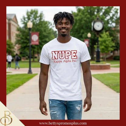 Kappa Alpha Psi ΚΑΨ NUPE Double Stitched Appliqué Embroidered Line T-Shirt-Kappa Alpha Psi Paraphernalia-Kappa Alpha Psi T-Shirts-Betty's Promos Plus