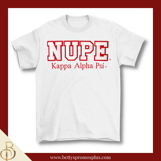 Kappa Alpha Psi ΚΑΨ NUPE Double Stitched Appliqué Embroidered Line T-Shirt-Kappa Alpha Psi Paraphernalia-Kappa Alpha Psi T-Shirts-Betty's Promos Plus