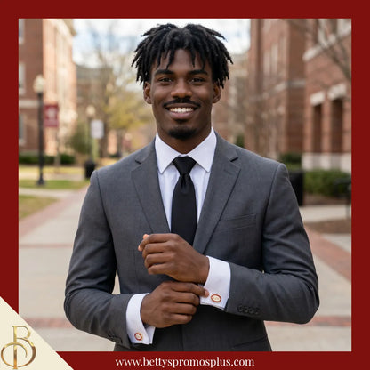 Kappa Alpha Psi KAΨ Oval Stone Cufflinks-Kappa Alpha Psi Paraphernalia-Kappa Alpha Psi Cuff Links-Betty's Promos Plus