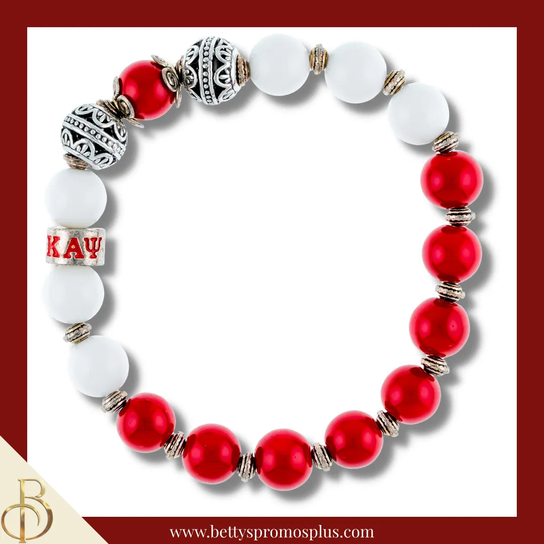 Kappa Alpha Psi ΚΑΨ Royalty Beaded Bracelet-Red-Kappa Alpha Psi Paraphernalia-Kappa Alpha Psi Bracelet-Betty's Promos Plus