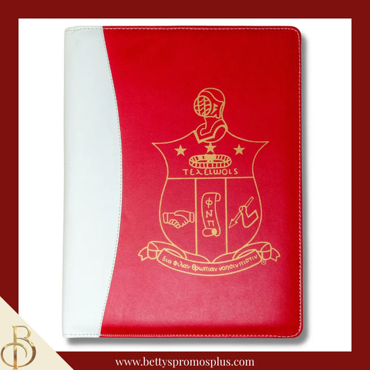 Kappa Alpha Psi KAΨ Shield Business Padfolio Portfolio with Legal Pad-Red-Kappa Alpha Psi Paraphernalia-Kappa Alpha Psi Padfolio-Betty's Promos Plus