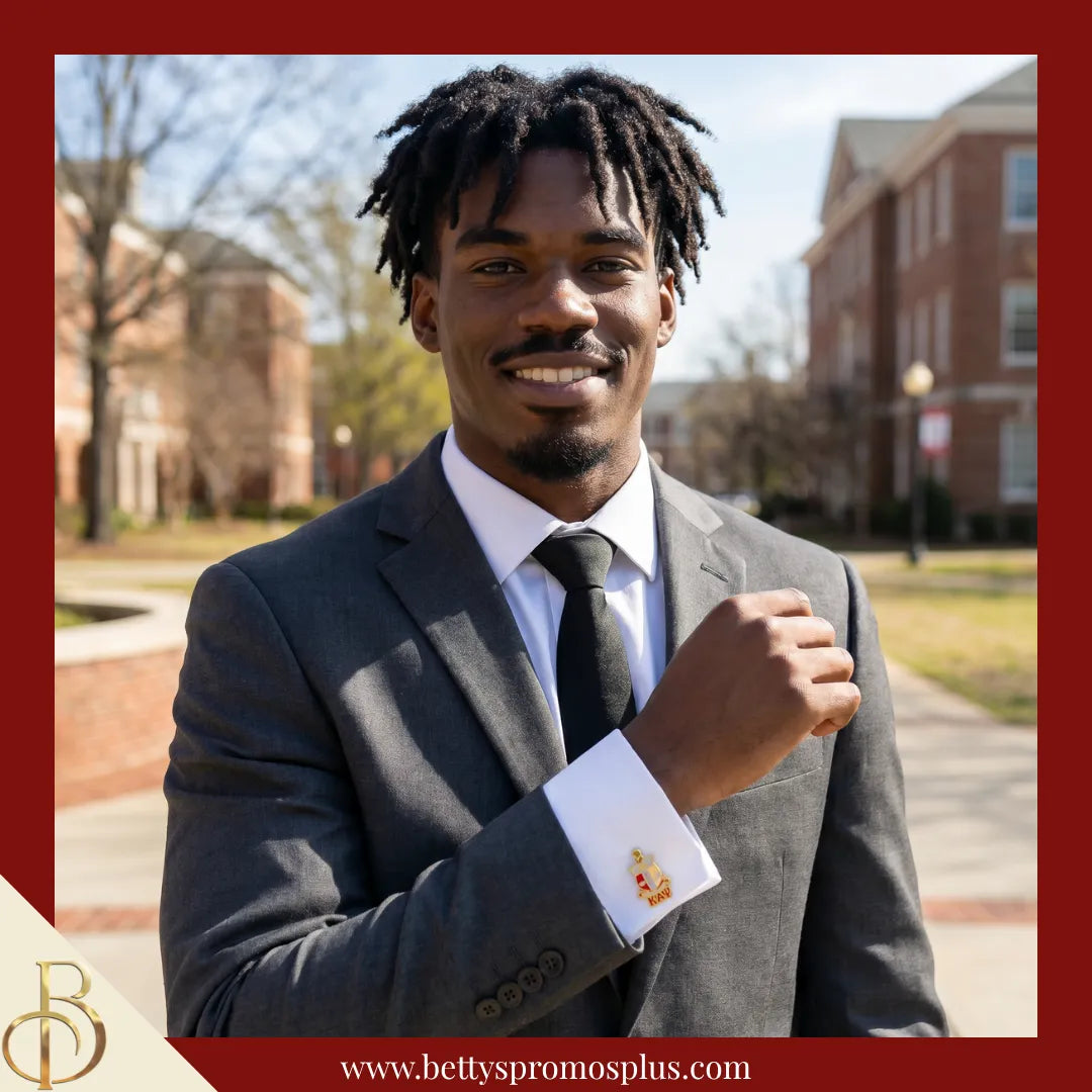 Kappa Alpha Psi ΚΑΨ Shield Cuff Links-Kappa Alpha Psi Paraphernalia-Kappa Alpha Psi Cuff Links-Betty's Promos Plus