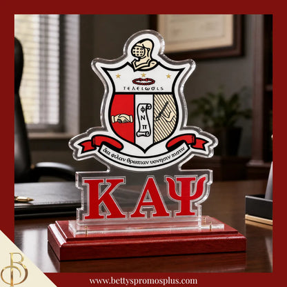 Kappa Alpha Psi ΚΑΨ Shield Desk Ornament Plaque-Kappa Alpha Psi Paraphernalia-Kappa Alpha Psi Desk Ornament-Betty's Promos Plus
