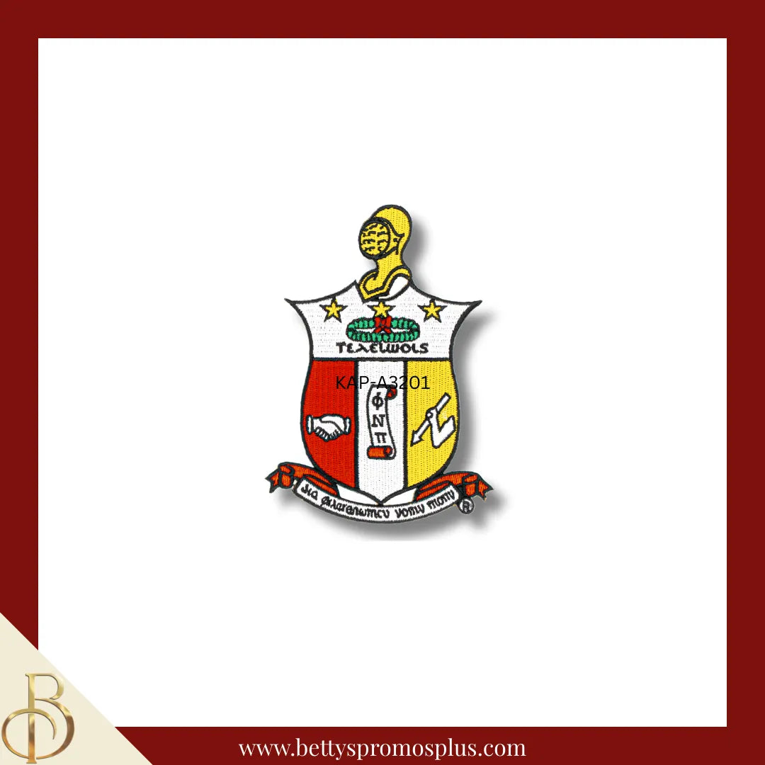 Kappa Alpha Psi ΚΑΨ Shield Iron-on Embroidered Patch-Kappa Alpha Psi Paraphernalia-Kappa Alpha Psi Patch-Betty's Promos Plus