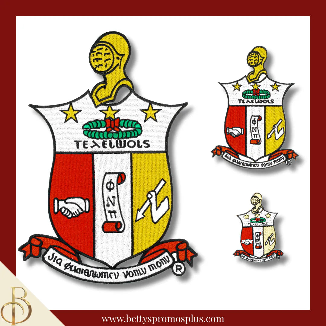 Kappa Alpha Psi ΚΑΨ Shield Iron-on Embroidered Patch-Kappa Alpha Psi Paraphernalia-Kappa Alpha Psi Patch-Betty's Promos Plus