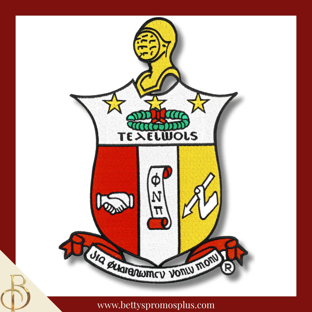 Kappa Alpha Psi ΚΑΨ Shield Iron-on Embroidered Patch-Large - 10"-Kappa Alpha Psi Paraphernalia-Kappa Alpha Psi Patch-Betty's Promos Plus