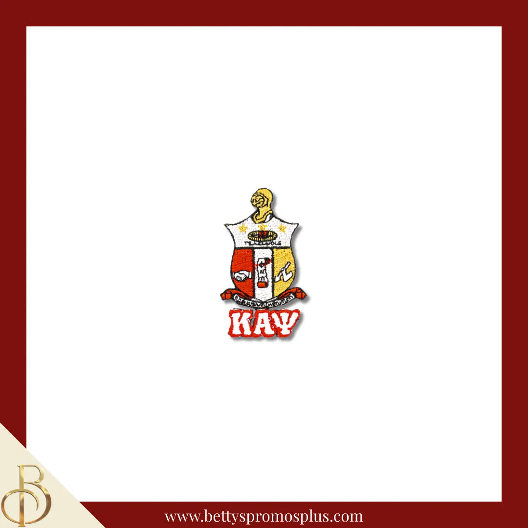 Kappa Alpha Psi ΚΑΨ Shield Iron-on Embroidered Patch-Small - 3" with ΚΑΨ Letters-Kappa Alpha Psi Paraphernalia-Kappa Alpha Psi Patch-Betty's Promos Plus