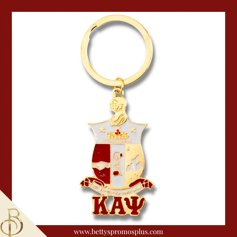 Kappa Alpha Psi ΚΑΨ Shield Keychain-Gold-Kappa Alpha Psi Paraphernalia-Kappa Alpha Psi Keychain-Betty's Promos Plus