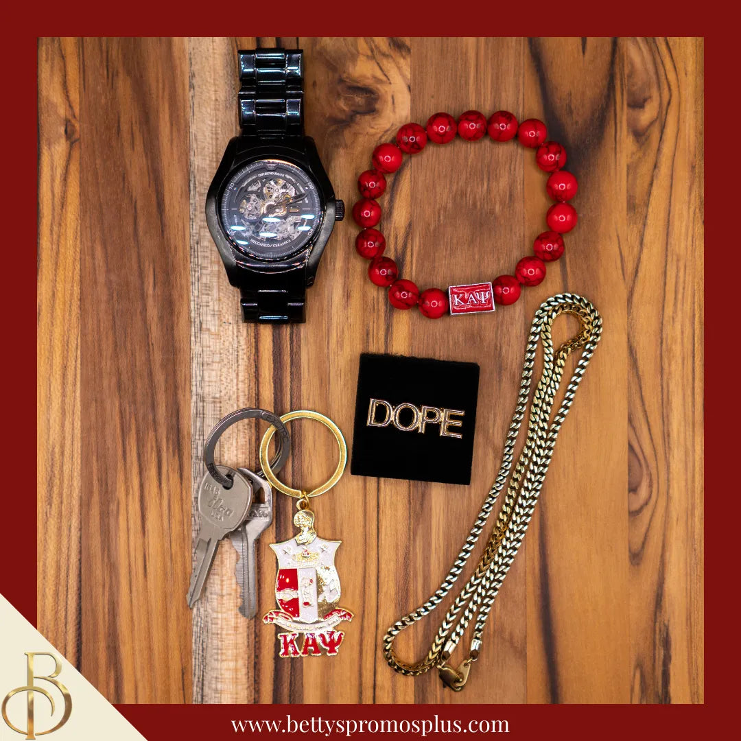 Kappa Alpha Psi ΚΑΨ Shield Keychain-Kappa Alpha Psi Paraphernalia-Kappa Alpha Psi Keychain-Betty's Promos Plus