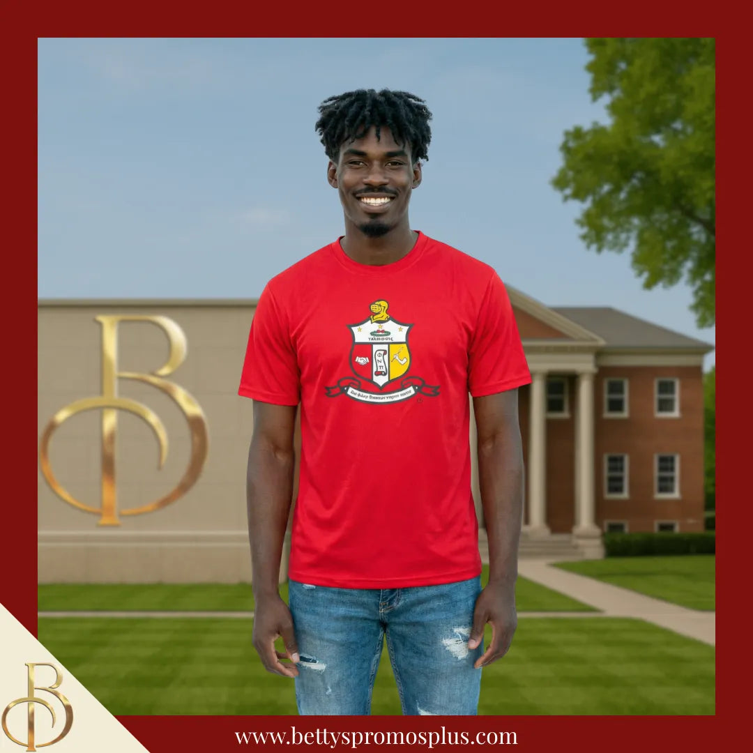 Kappa Alpha Psi ΚΑΨ Shield Performance Moisture Wicking Screen Printed Workout T-Shirt-Kappa Alpha Psi Paraphernalia-Kappa Alpha Psi T-Shirts-Betty's Promos Plus