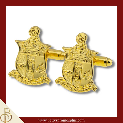 Kappa Alpha Psi KAΨ Shield Sandblasted Cuff Links-Kappa Alpha Psi Paraphernalia-Kappa Alpha Psi Cuff Links-Betty's Promos Plus